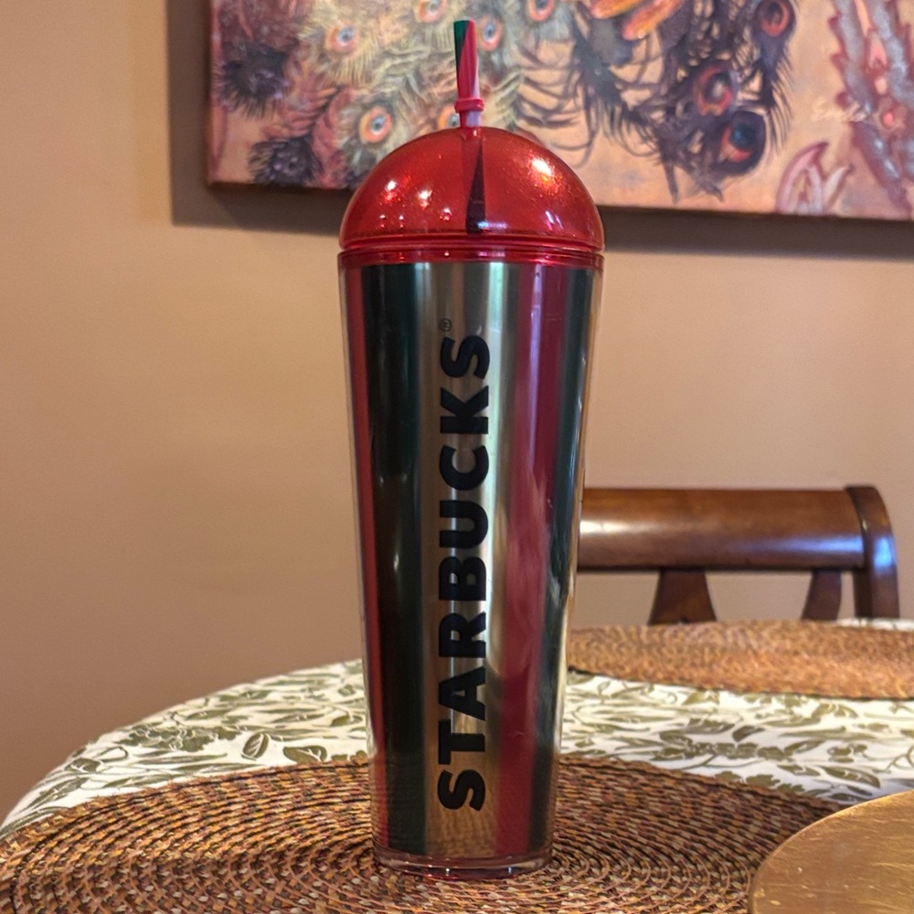 Starbucks Festive Red and Green Tumbler